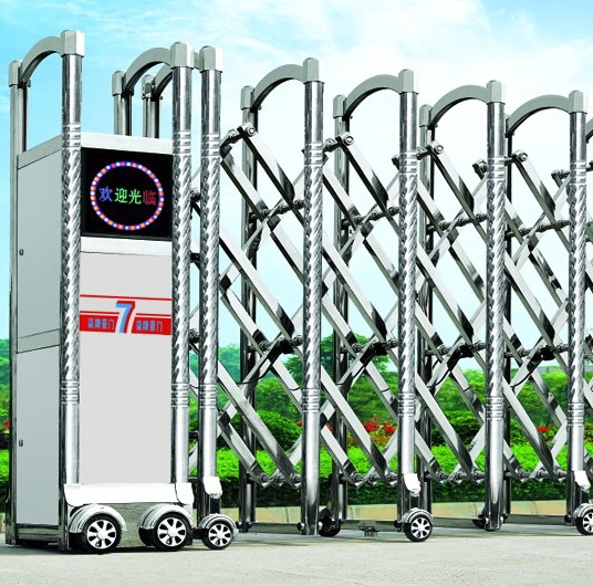 welcome欢迎光临威尼斯不锈钢电动伸缩门